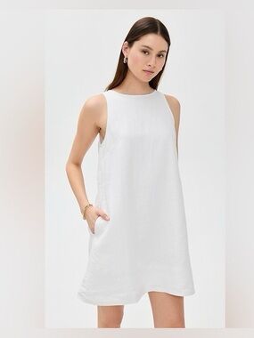 rag & bone White Sleeveless Rosalind Aline Cottonlinen Minidress size S